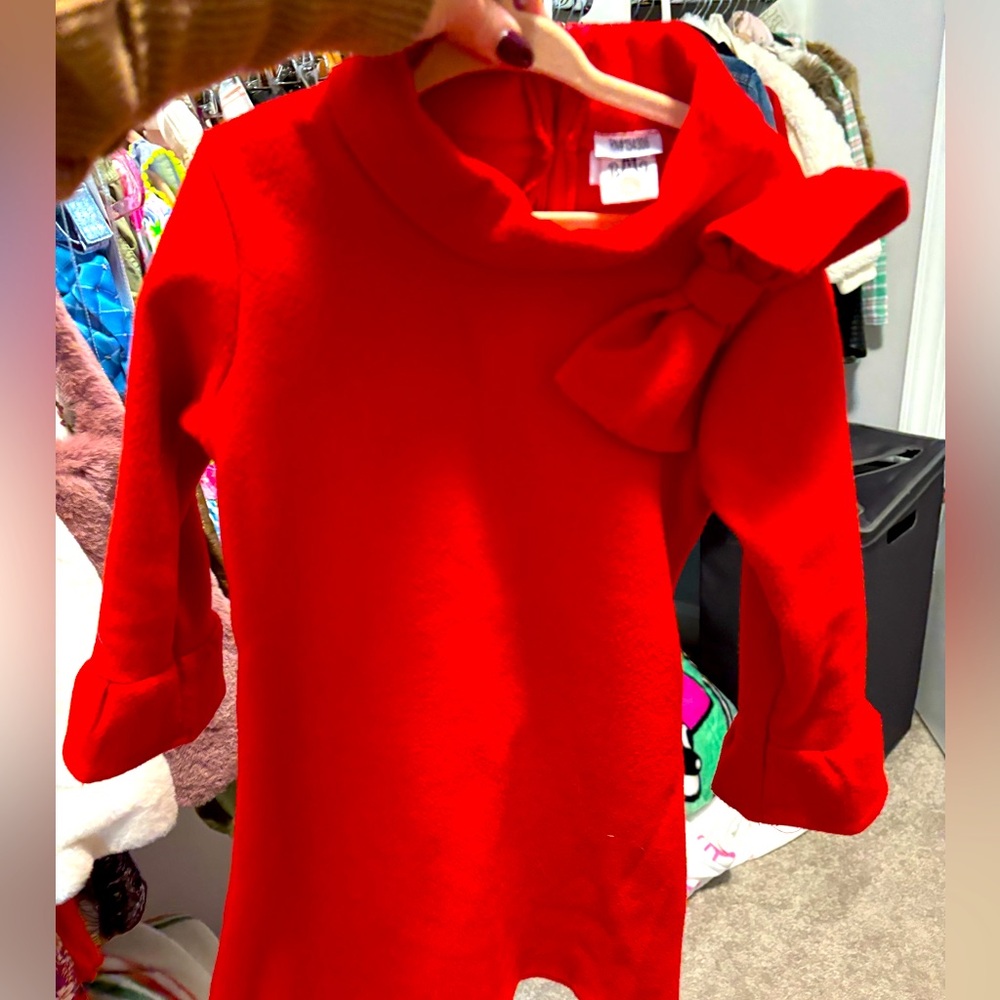 Girls red dress size 4 fits like 4-5